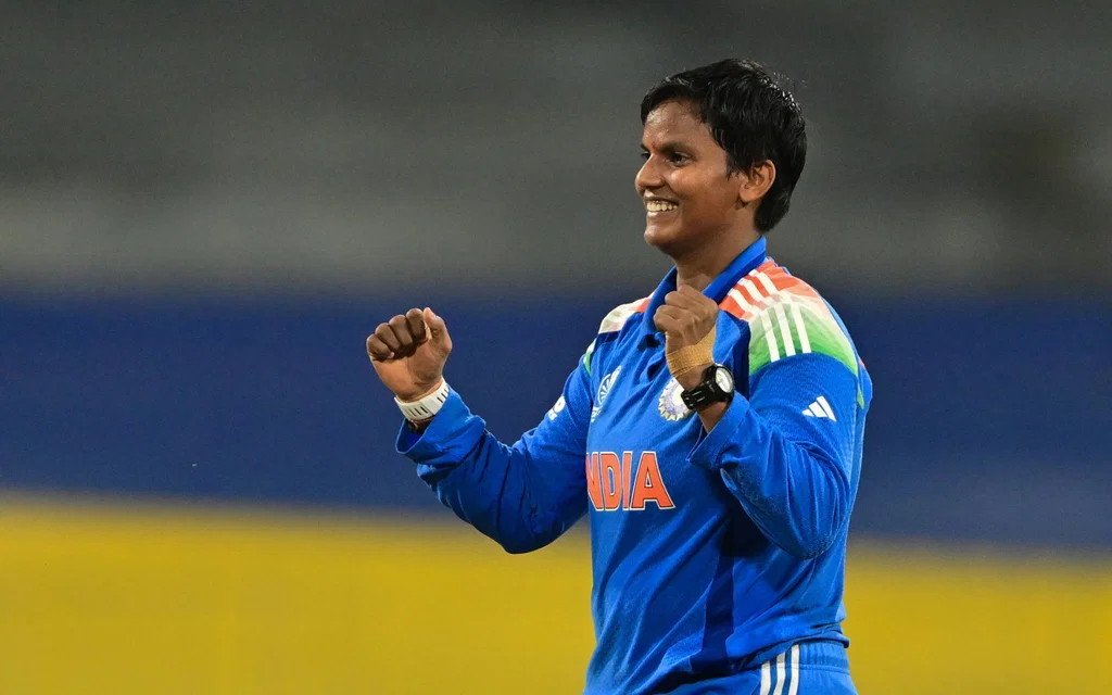 Deepti Sharma celebrating a wicket [Source: AFP Photos]