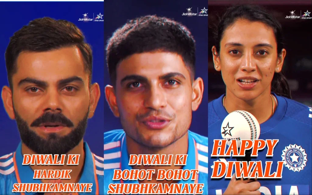 Indian cricket stars wishes on Diwali [Source: @StarSportsIndia/X.com]