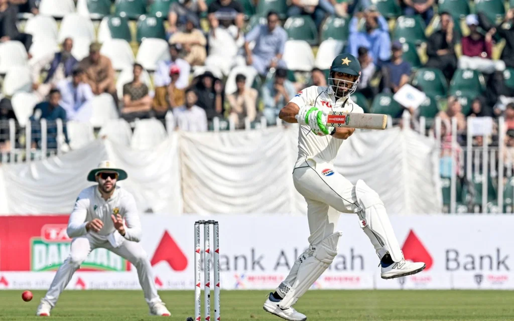 Shan Masood against South Africa (Source: AFP)