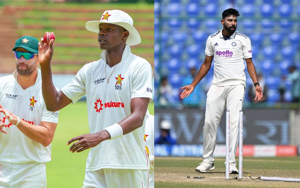 Blessing Muzarabani and Mohammed Siraj in Tests (Source: AFP)