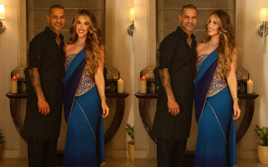 Shikhar Dhawan with girlfriend Sophie Shine [Source: @shikhardofficial/Instagram]