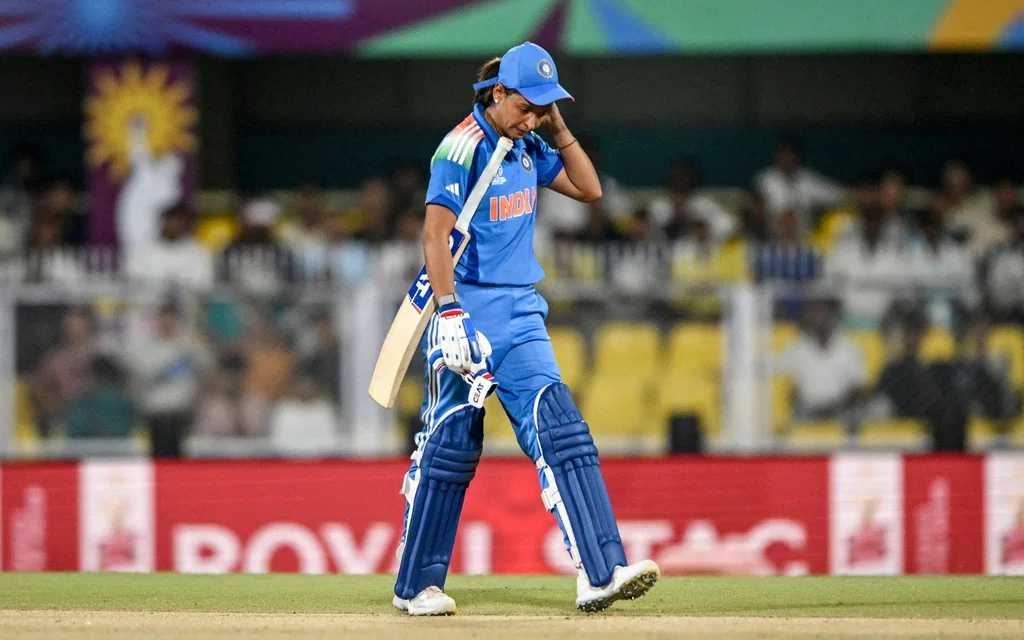 Harmanpreet Kaur at the 2025 ICC Women's World Cup [Source: AFP Photos]