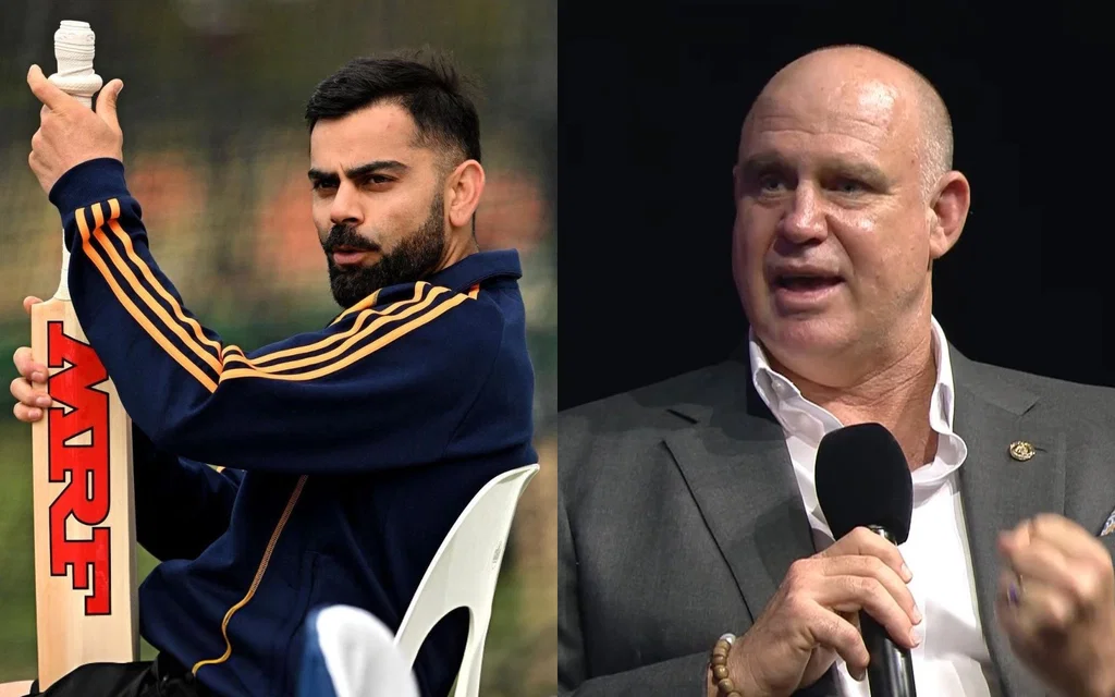 Virat Kohli gets advice from Matthew Hayden [Source: @mufaddal_vohra, @49_all_out/X.com]