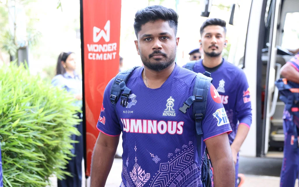 Sanju Samson in RR practice kit [Source: @oppa_maouni/X.com]