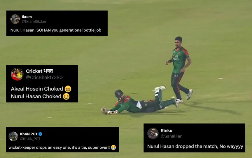 "You generational bottle job": Nurul Hasan gets trolling of a lifetime before Super Over drop