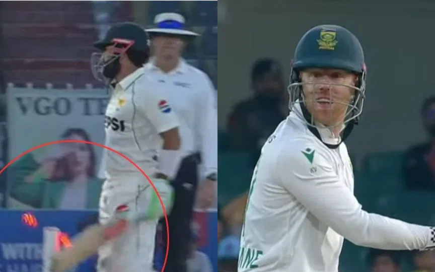 Mohammad Rizwan escapes bizarre hit-wicket drama after clipping bails in SA Test
