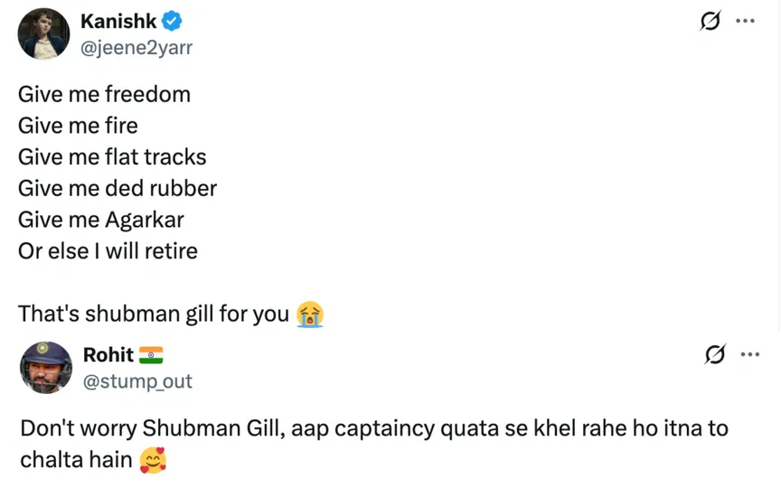 Fan tweets [Source: @jeene2yarr, @stump_out/X.com]