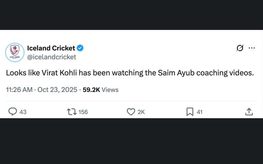 Iceland Cricket's tweet [Source: @icelandcricket/X.com]