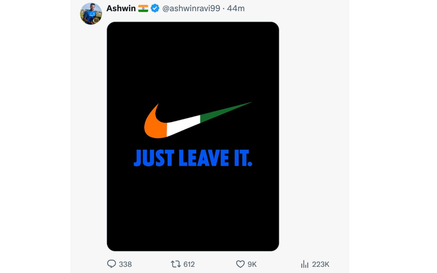 Ashwin's tweet [Source: @ashwinravi99/X.com]