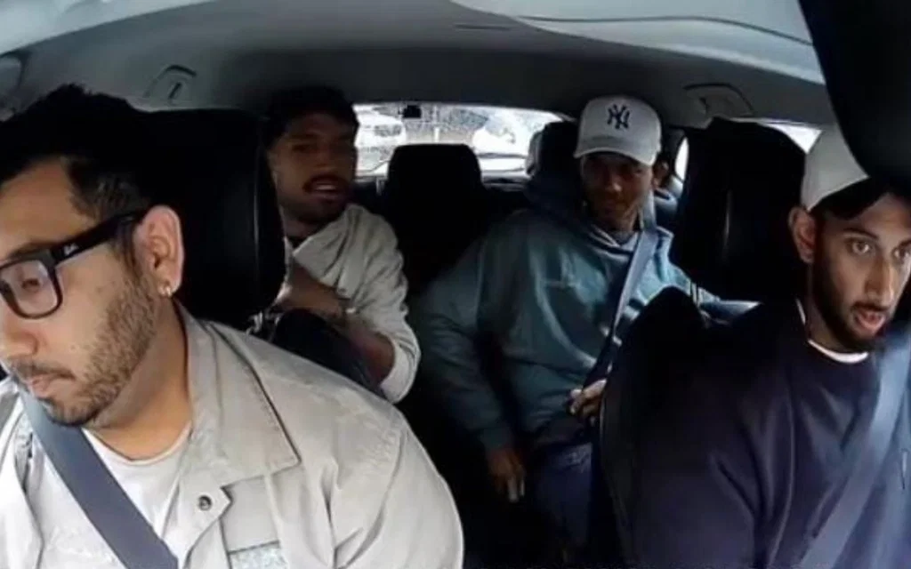 Indian stars in the cab (Source: @vyomanut02/x.com)