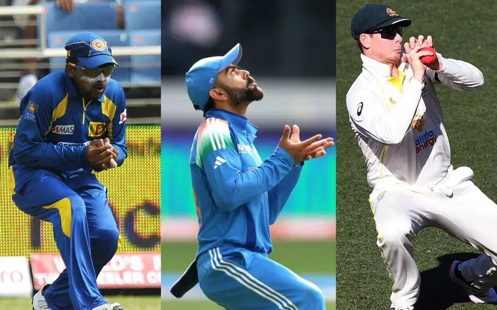 Mahela Jayawardene, Virat Kohli and Steve Smith [Source: @aramsuffi/X.com]