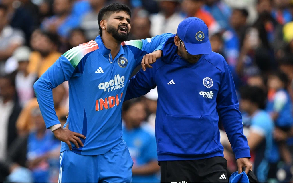 Shreyas Iyer sustained a nasty injury [Source: AFP]