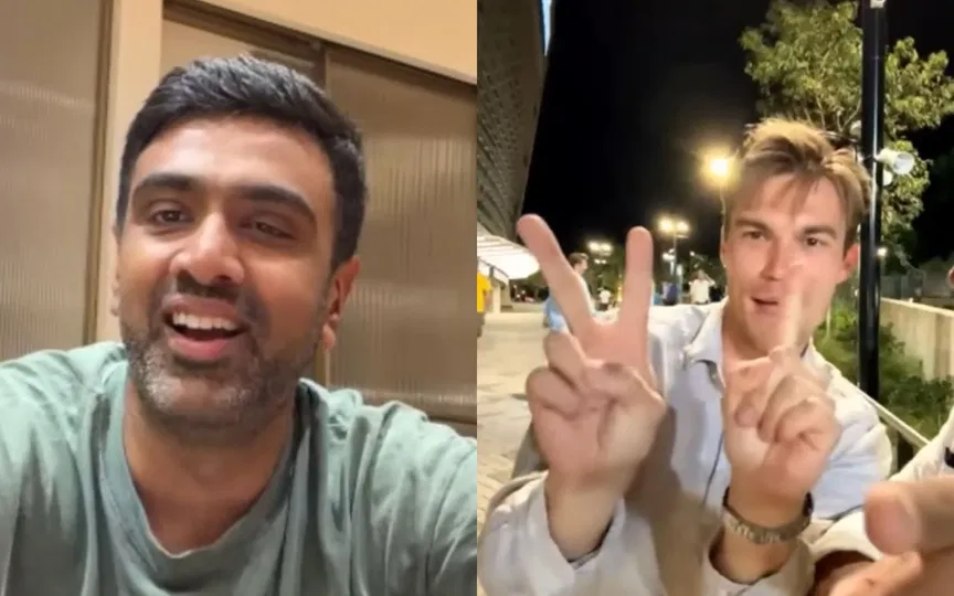 Australian fan trolls R Ashwin on live stream with '2-1, 2-1' gesture; gets shocked later Australian fan trolls R Ashwin on live stream with '2-1, 2-1' gesture; gets shocked later
