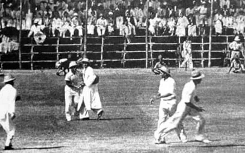 Ranji Trophy's first ever match (Source: @MadrasMusings/x.com)
