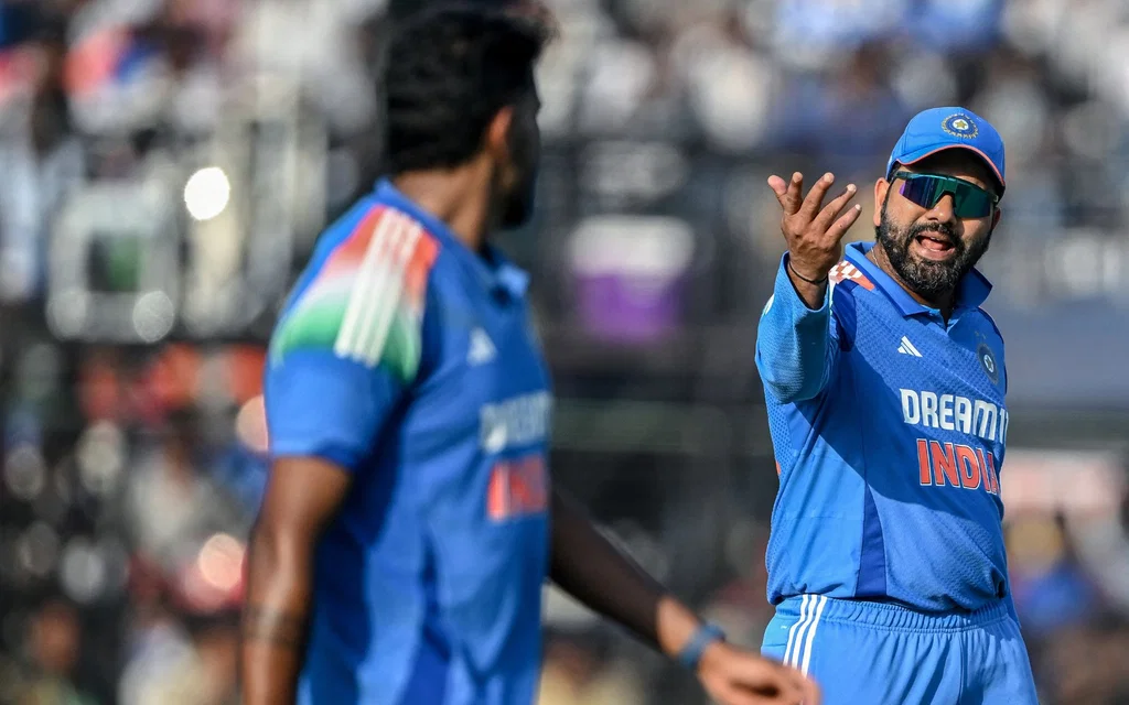 Rohit Sharma & Harshit Rana (Source: AFP Photos)