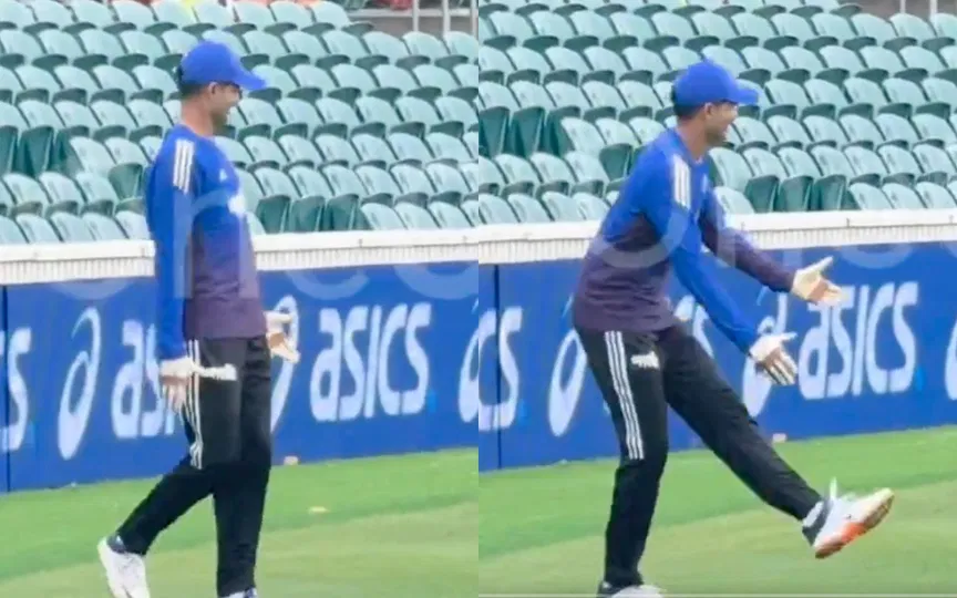 Shubman Gill shows off desi moves in fun net session at Canberra ahead of 1st T20I Shubman Gill shows off desi moves in fun net session at Canberra ahead of 1st T20I