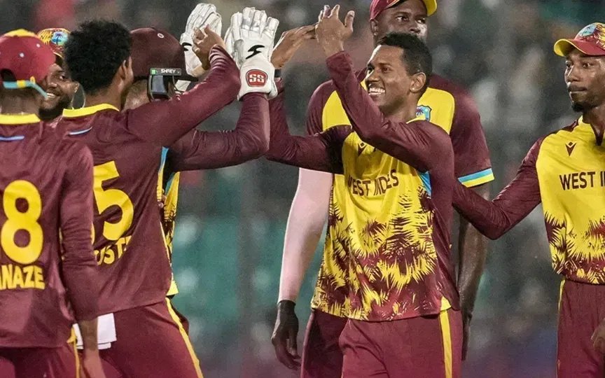 वेस्टइंडीज़ ने बांग्लादेश को हराया [Source: @windiescricket/x]