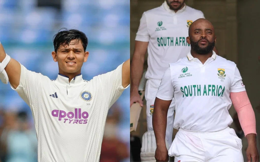 Yashasvi Jaiswal and Temba Bavuma [Source: @BCCI, @CricCrazyJohns/x]