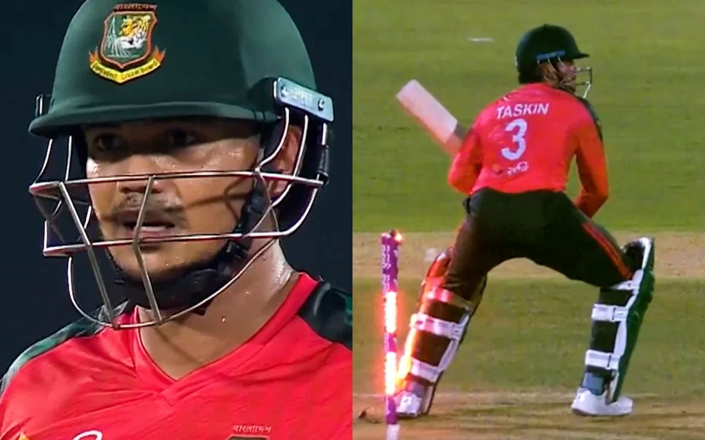 Taskin Ahmed's embarrassing dismissal [Source: @FanCode/X.com]
