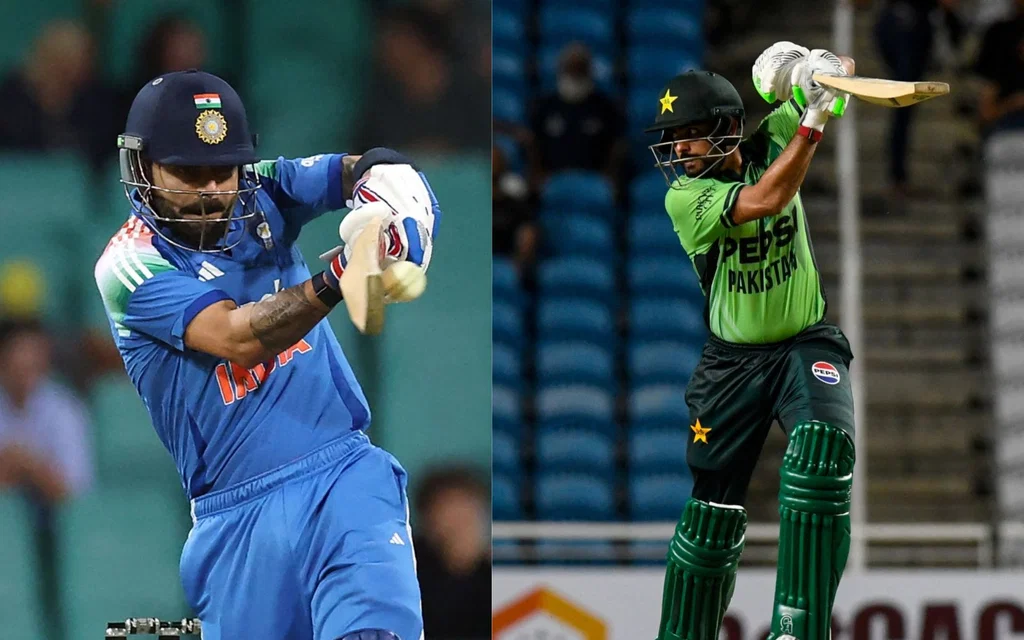 Kohli vs Babar while chasing [Source: AFP Photo]
