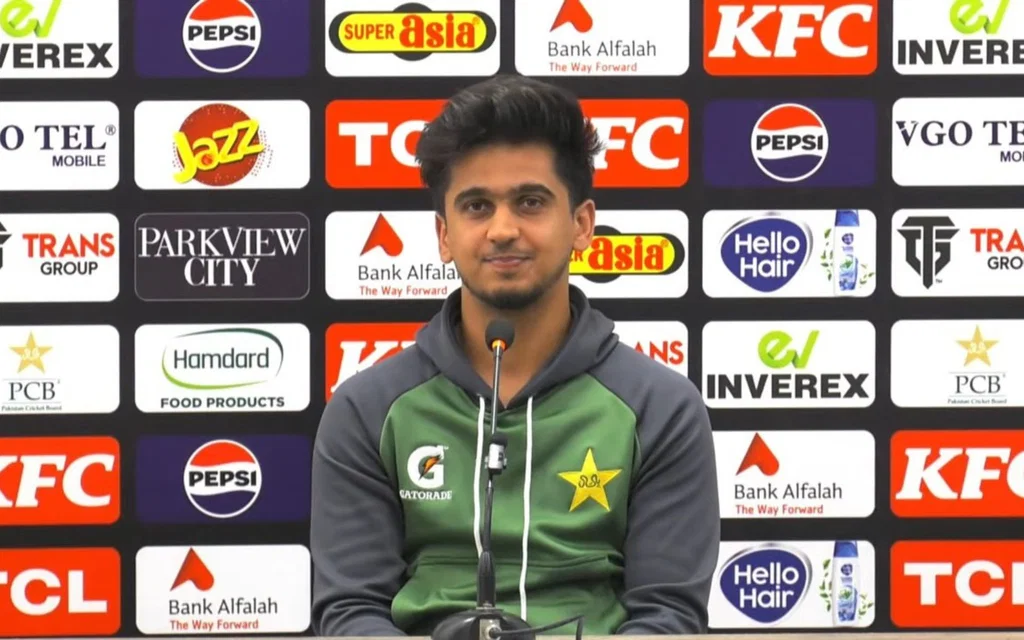 Saim Ayub in press conference (Source: @CallMeSheri1_)