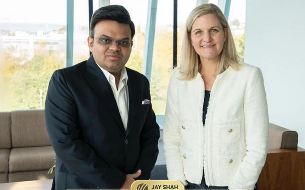 Jay Shah and Kirsty Coventry [Source: @JayShah/x.com]