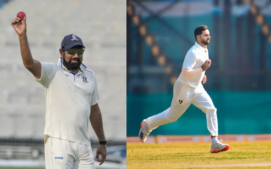 मोहम्मद शमी और औकीब नबी (स्रोत: @TheCricketSaga/X.com)