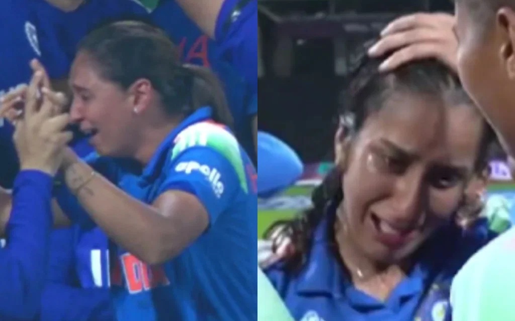 Harmanpreet Kaur and Jemimah Rodrigues break down [Source: @StarSportsIndia/x.com]