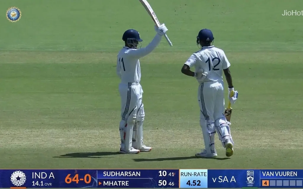 Ayush Mhatre makes an impact for India A [Source: @avnishh26/X.com]