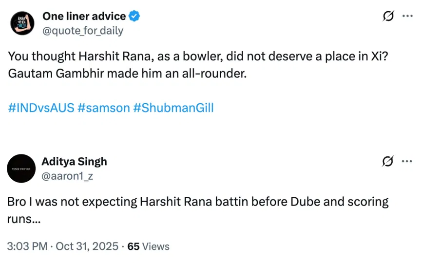 Fan tweets [Source: @quote_for_daily, @aaron1_z/X.com]