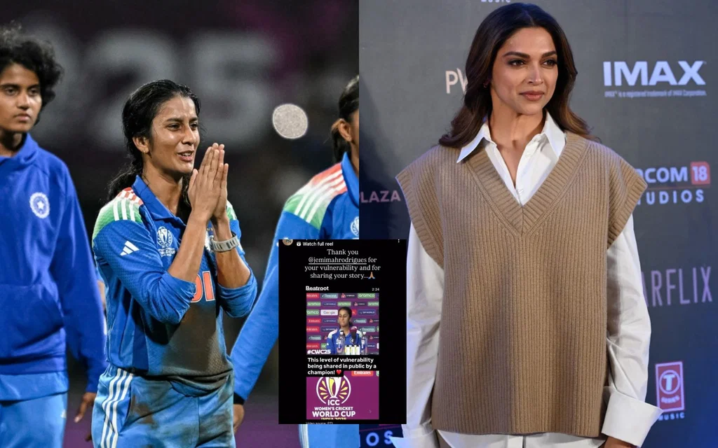 Jemimah Rodrigues and Deepika Padukone (Source: AFP)