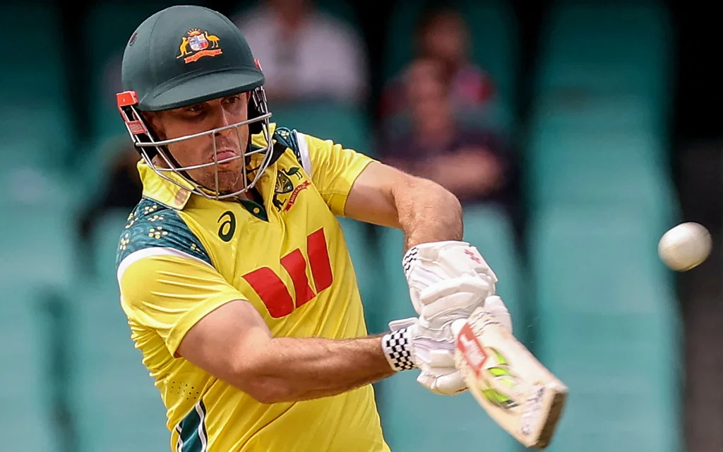 Mitchell Marsh in action [Source: AFP]