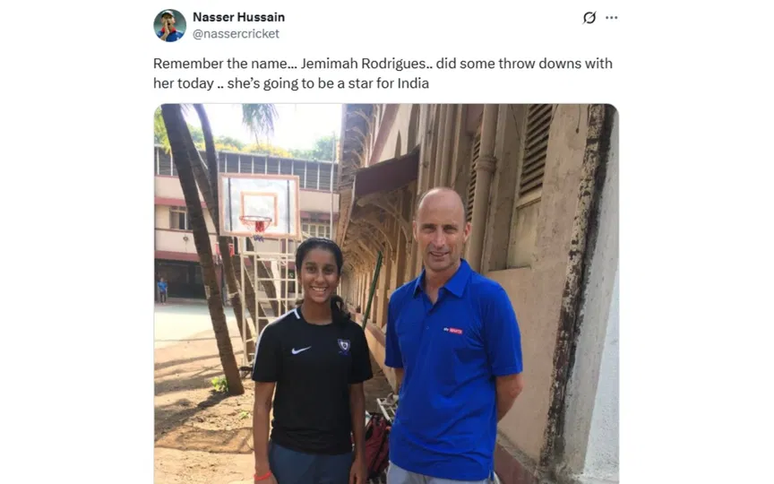 Tweet from Nasser Hussain's account [Source: Screengrab]