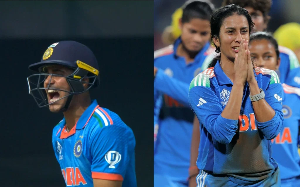 Shubman Gill in 2023 WC final, Jemimah Rodrigues in 2025 WC semifinal [Source: X/@foxcricket, X/@CricCrazyJohns]