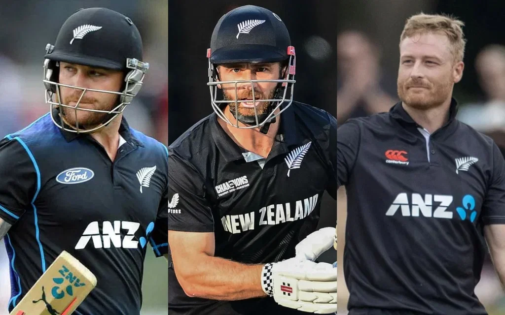 Brendon McCullum, Kane Williamson and Martin Guptill [Source: @showfit_cricket/X.com]