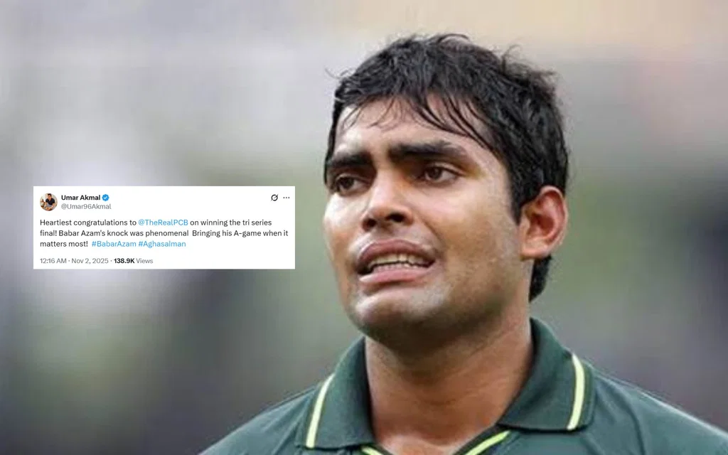 Umar Akmal gets trolled heavily for brain-fade tweet [Source: Screengrab]