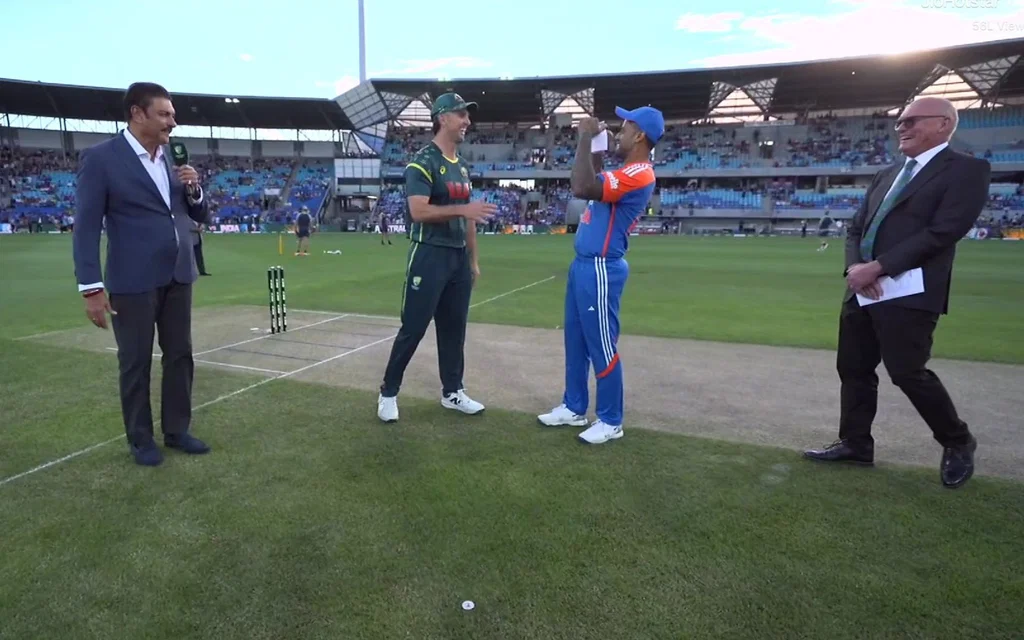 Suryakumar Yadav celebrates after toss - (Source: @Johns/X.com)