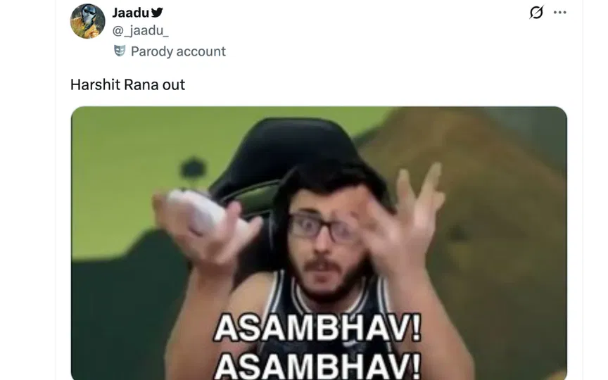 Fan tweet [Source: @_jaadu_/X.com]