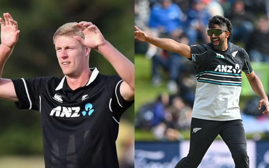 Kyle Jamieson and Ish Sodhi [Source: @CricCrazyJohns, @BLACKCAPS, X]