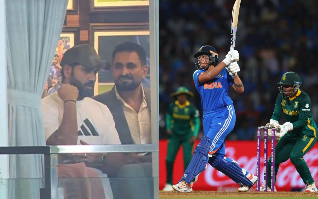 Rohit Sharma watching World Cup 2025 final [Source: @CricCrazyJohns, @BCCIWomen/x]