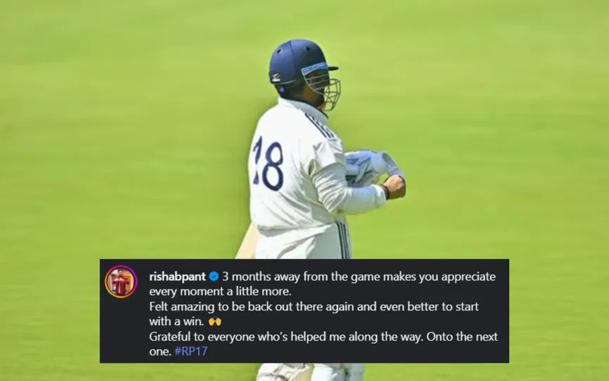 Rishabh Pant marks comeback with moving Instagram post after India A heroics