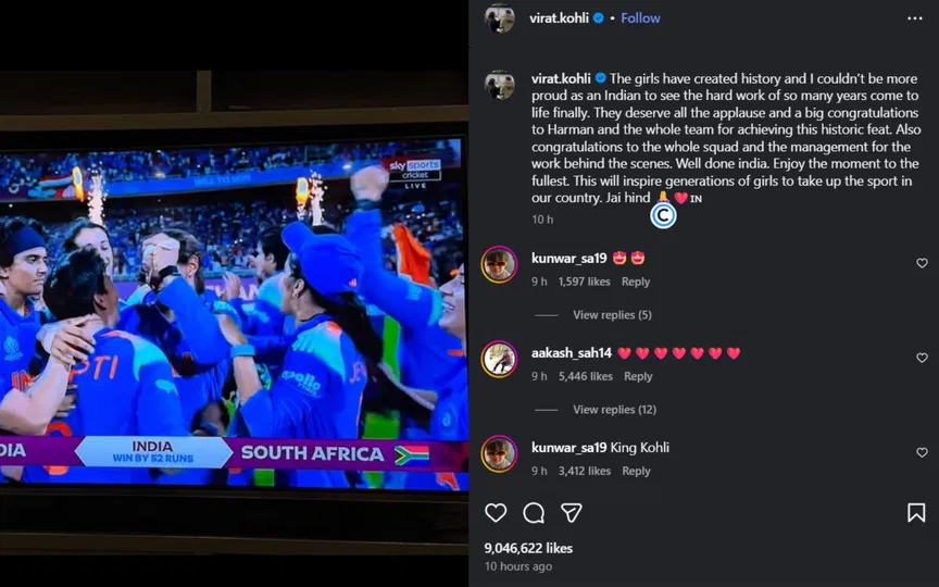 Virat Kohli's Instagram post [Source: Screengrab]