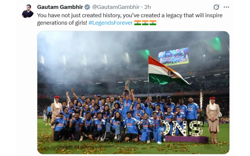 Gautam Gambhir's X handle post [Source: Screengrab]