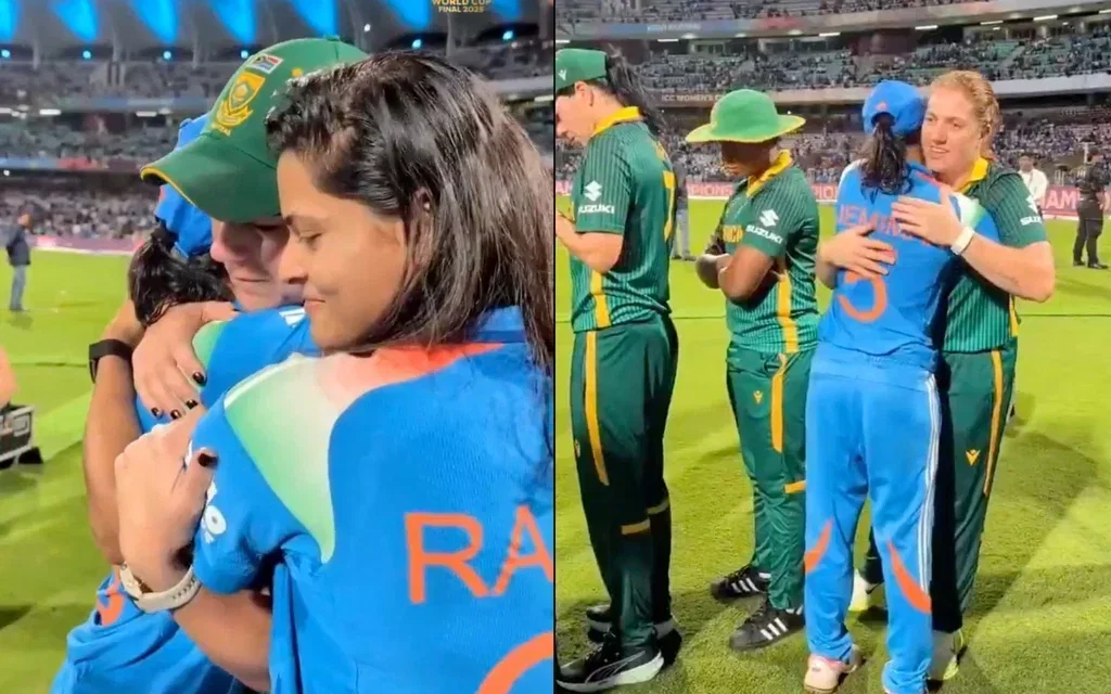 South Africa women consoled by India women - (Source: @ScreenGrab/X.com)