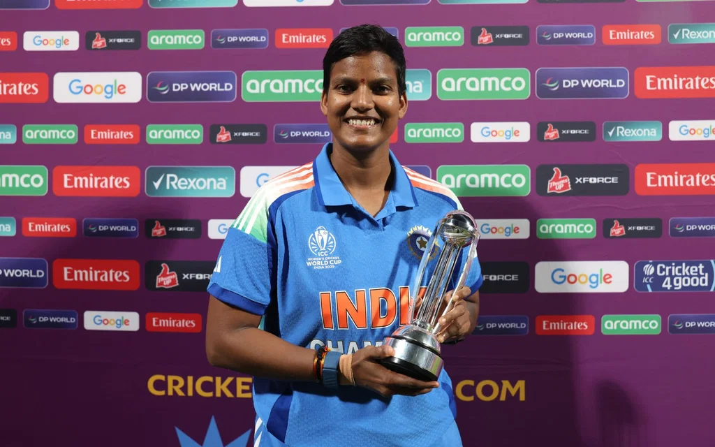 Deepti Sharma after the 2025 ICC Women's World Cup final [Source: @ICC/x]