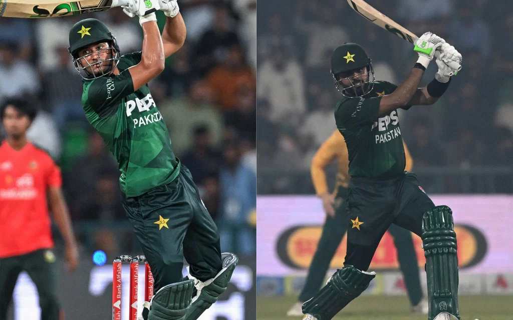 Hasan Nawaz and Babar Azam [Source: AFP]