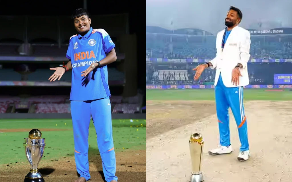 Kranti Gaud mirrors Hardik Pandya after World Cup win [Source: @kranti_gaud_26/Instagram.com]