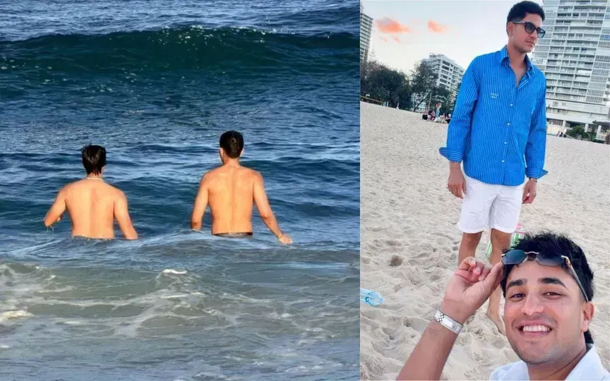 Abhishek Sharma and Shubman Gill unwind at a beach news