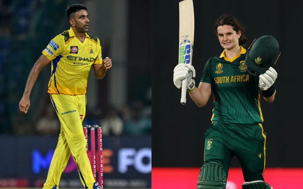 Ravichandran Ashwin and Laura Woolvardt [Source: AFP, @ProteasWomenCSA/x]