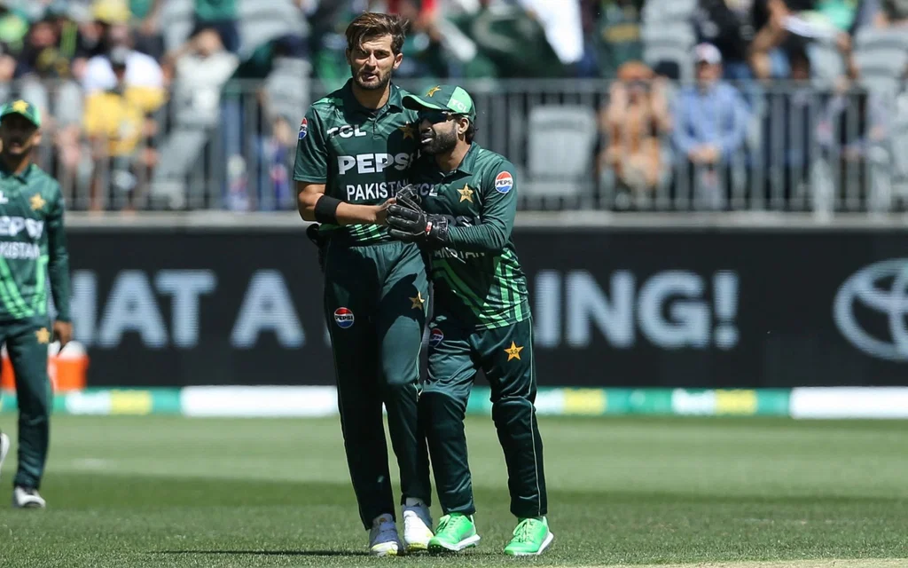 Rizwan ends rift rumours with Shaheen [Source: AFP Photo]
